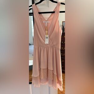 Ladies peach color 34” dress